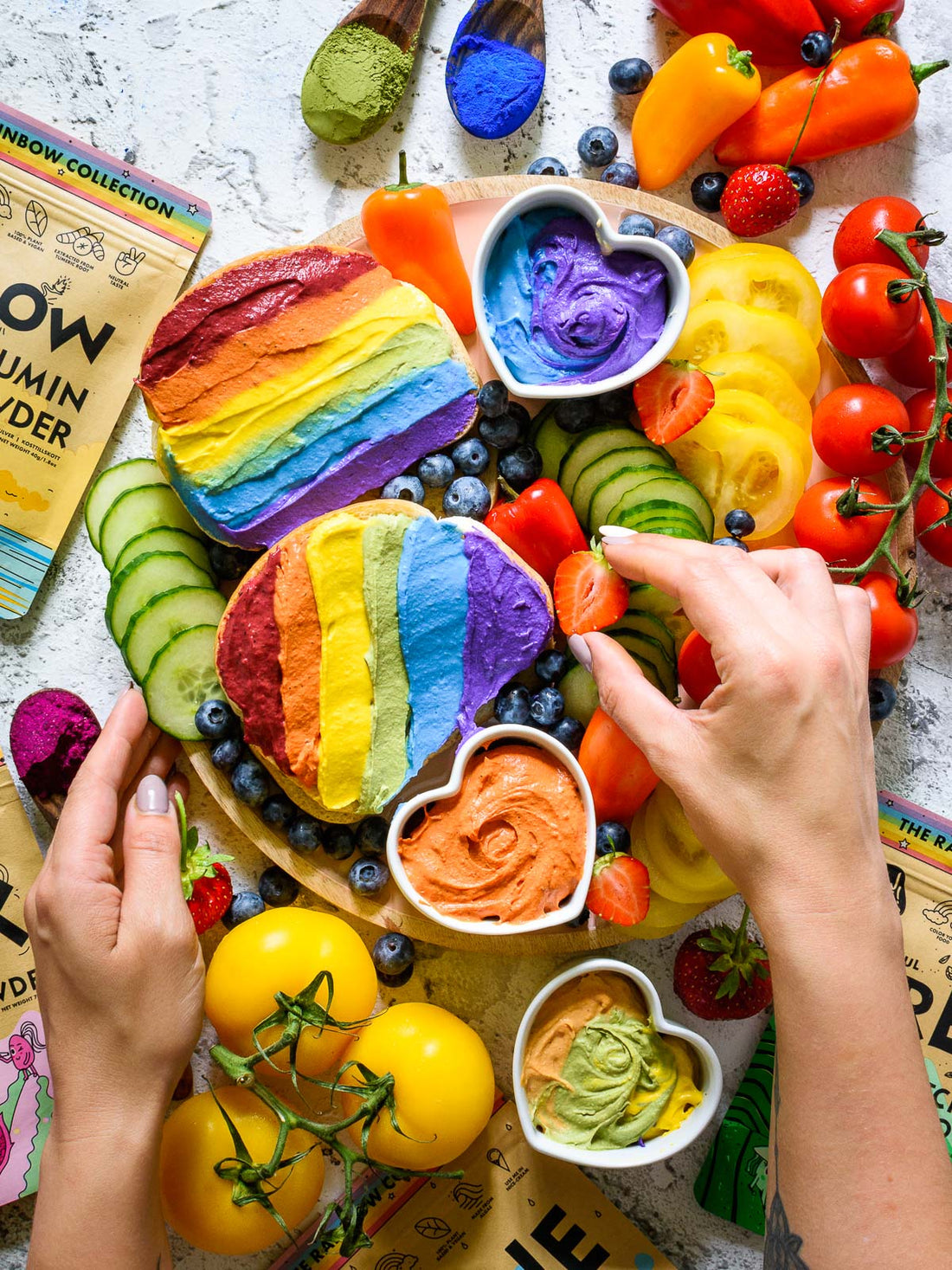 Rainbow Hummus