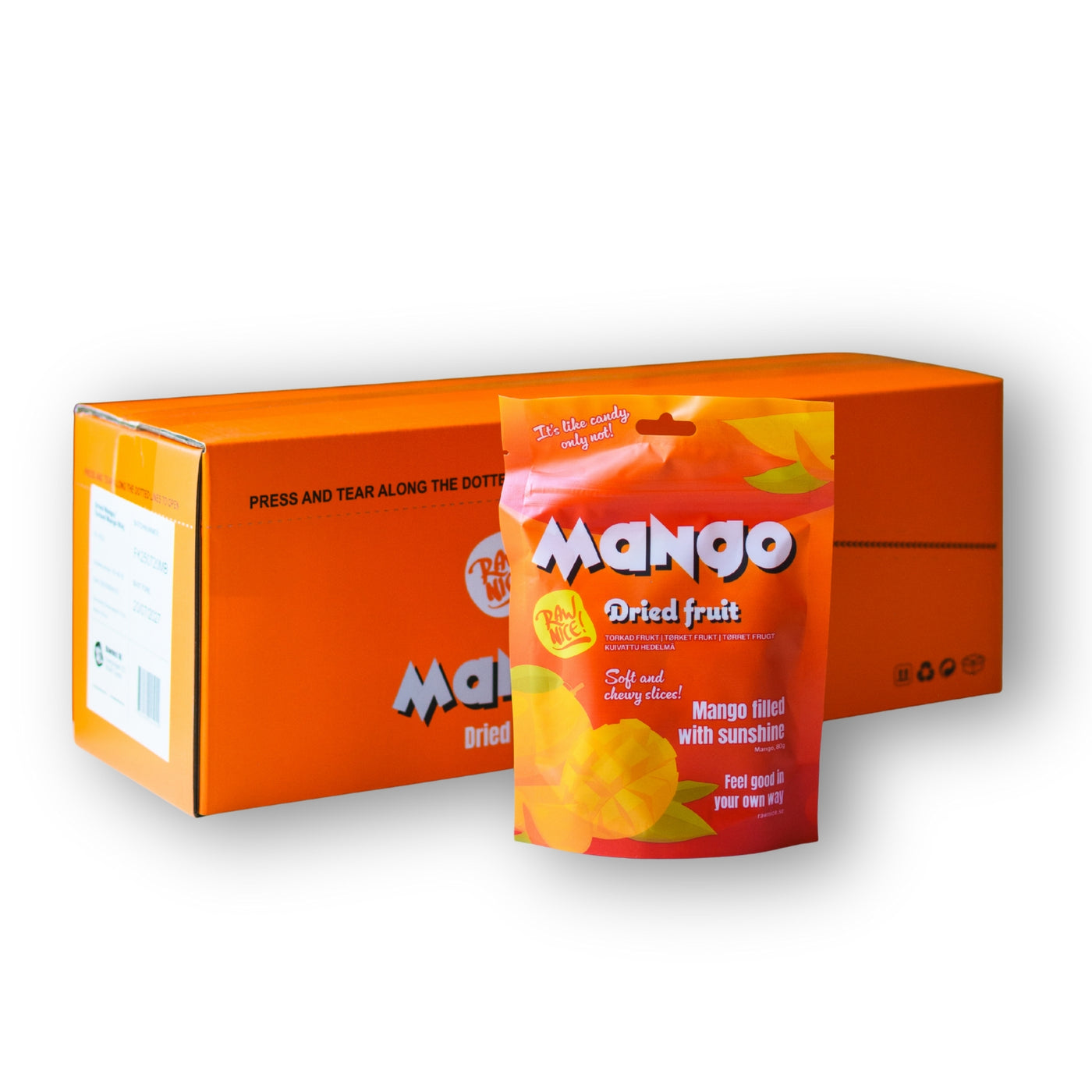 Mango essiccato 80g / Scatola 18 pezzi